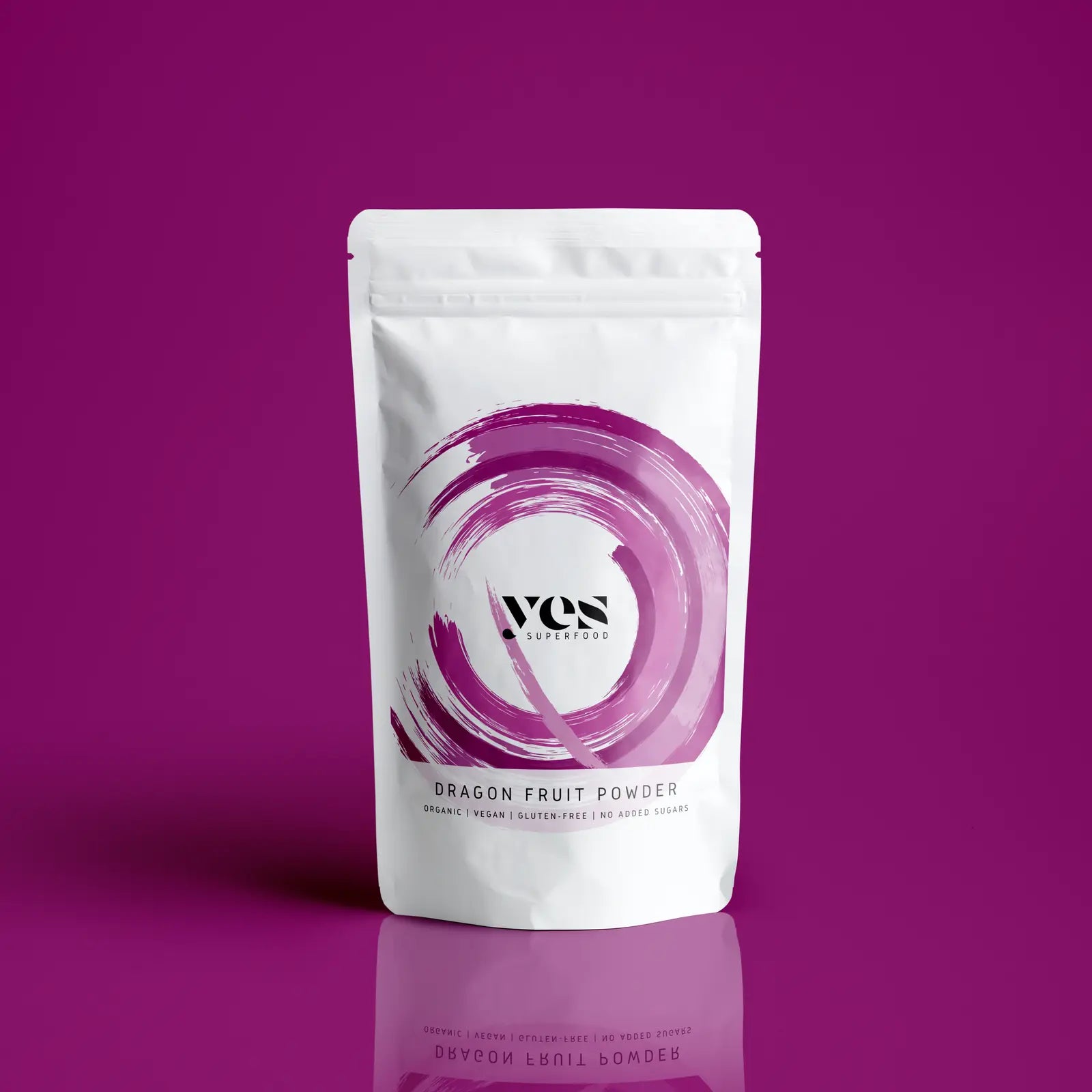 Dragon fruit powder in resealable pouch – exotic pink superfood color
