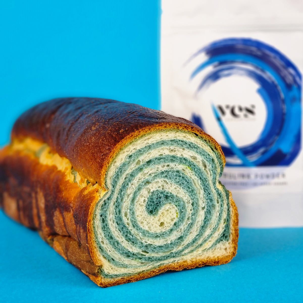 Blue Spirulina Milk-Loaf