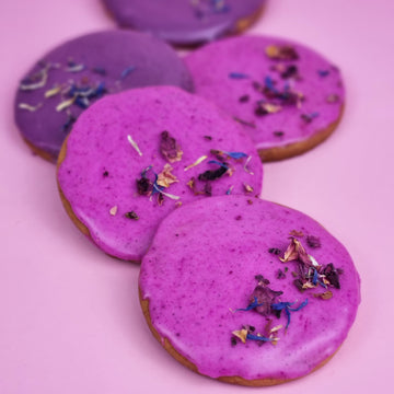 Pink Vegan Shortbread Cookies
