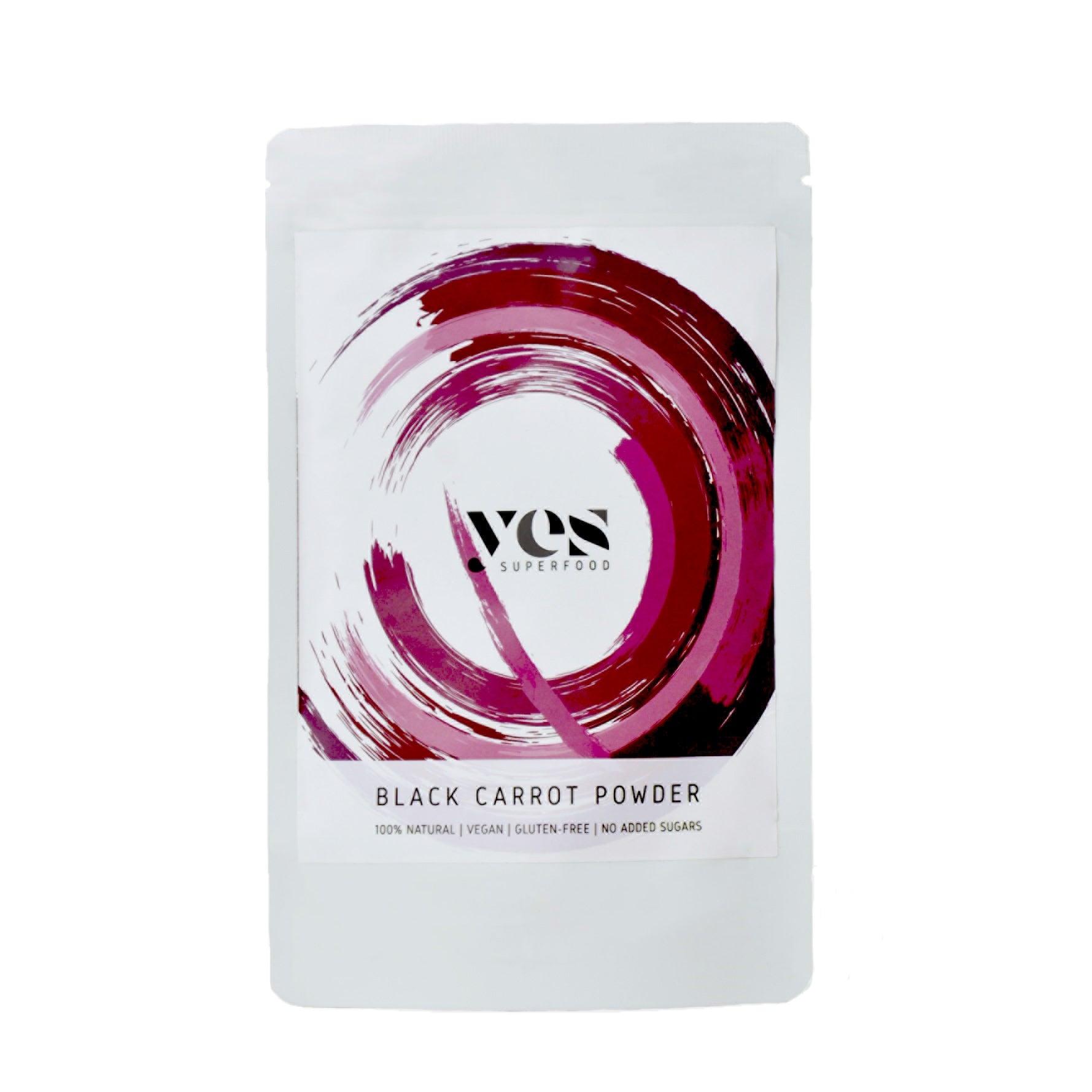 Yes Superfood black carrot purple powder in stand-up pouch