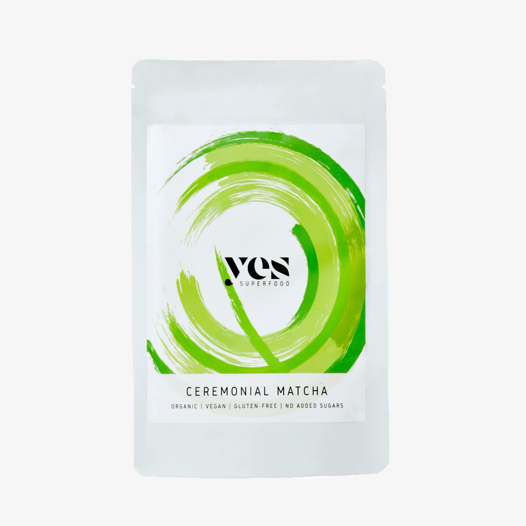 Yes Superfood ceremonial matcha green tea powder in product pouch